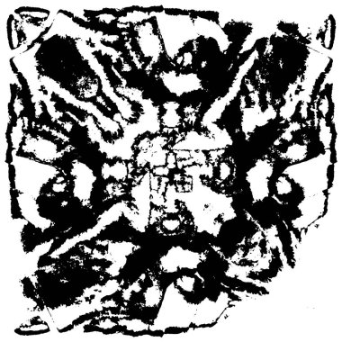 Grunge üst üste biniyor. Soyut siyah-beyaz vektör arkaplanı. Çatlak, leke ve noktalarda kirli desenli tek renkli klasik yüzey. Karanlık korku tarzında eski bir duvar.