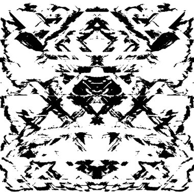 Grunge üst üste biniyor. Soyut siyah-beyaz vektör arkaplanı. Çatlak, leke ve noktalarda kirli desenli tek renkli klasik yüzey. Karanlık korku tarzında eski bir duvar.