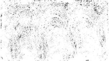 Grunge üst üste biniyor. Soyut siyah-beyaz vektör arkaplanı. Çatlak, leke ve noktalarda kirli desenli tek renkli klasik yüzey. Karanlık korku tarzında eski bir duvar.