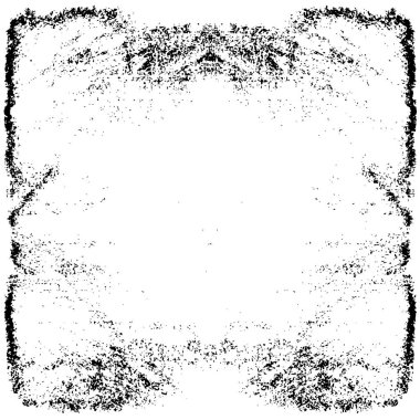 Grunge üst üste biniyor. Soyut siyah-beyaz vektör arkaplanı. Çatlak, leke ve noktalarda kirli desenli tek renkli klasik yüzey. Karanlık korku tarzında eski bir duvar.