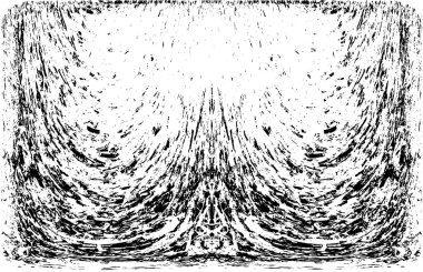 Grunge dikey olarak simetrik siyah beyaz doku. Tek renkli yıpranmış kaplama deseni. 