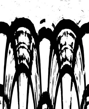 Grunge dokusu. Siyah ve beyaz kabataslak doku. imdat tasarımı