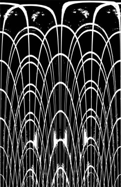 Grunge dikey olarak simetrik siyah beyaz doku. Tek renkli yıpranmış kaplama deseni. 