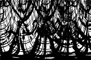 Grunge dokusu. Siyah ve beyaz kabataslak doku. imdat tasarımı