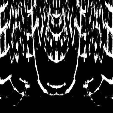 Grunge dikey olarak simetrik siyah beyaz doku. Tek renkli yıpranmış kaplama deseni. 