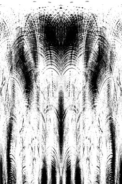 Grunge dikey olarak simetrik siyah beyaz doku. Tek renkli yıpranmış kaplama deseni. 