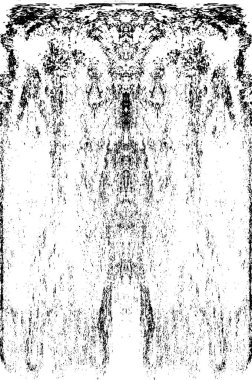 Grunge dikey olarak simetrik siyah beyaz doku. Tek renkli yıpranmış kaplama deseni. 