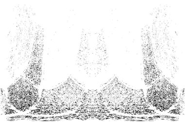 Grunge dikey olarak simetrik siyah beyaz doku. Tek renkli yıpranmış kaplama deseni. 