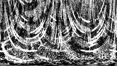 Grunge dikey olarak simetrik siyah beyaz doku. Tek renkli yıpranmış kaplama deseni. 