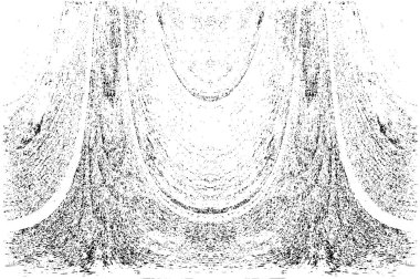 Grunge dikey olarak simetrik siyah beyaz doku. Tek renkli yıpranmış kaplama deseni. 