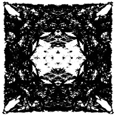 Siyah beyaz desenli sıkıntılı bir arkaplan.