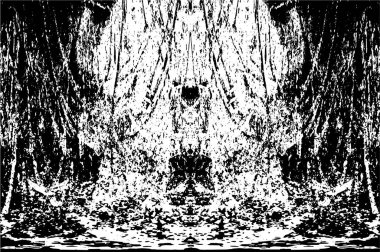 Siyah beyaz desenli sıkıntılı bir arkaplan.