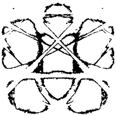 Siyah ve beyaz elementlerle kusursuz desen. 