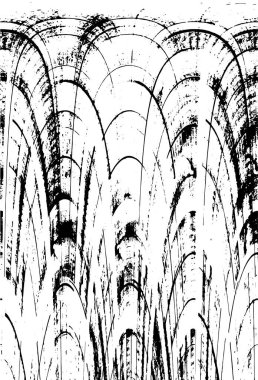 Siyah ve beyaz elementlerle kusursuz desen. 