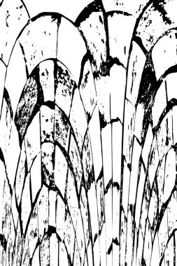 Siyah ve beyaz elementlerle kusursuz desen. 