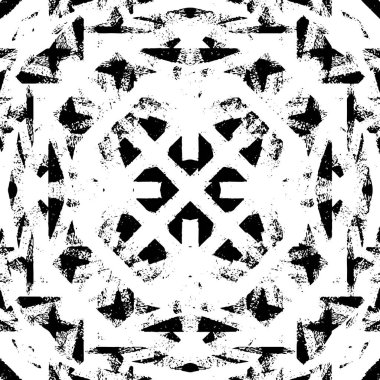 Siyah ve beyaz elementlerle kusursuz desen. 