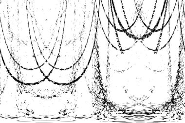 Siyah ve beyaz elementlerle kusursuz desen. 