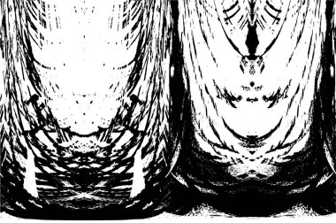 Siyah ve beyaz elementlerle kusursuz desen. 