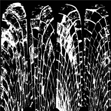 Siyah ve beyaz elementlerle kusursuz desen. 