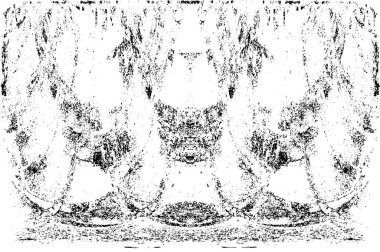 Grunge dikey olarak simetrik siyah beyaz doku. Tek renkli yıpranmış kaplama deseni. 