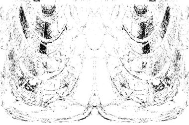 Grunge dikey olarak simetrik siyah beyaz doku. Tek renkli yıpranmış kaplama deseni. 