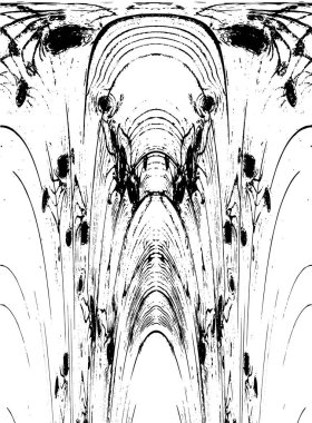 Siyah ve beyaz elementlerle kusursuz desen. 