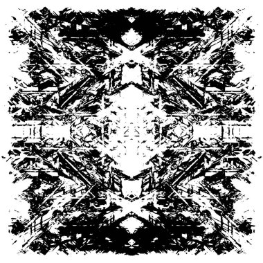 Siyah beyaz desenli sıkıntılı bir arkaplan.