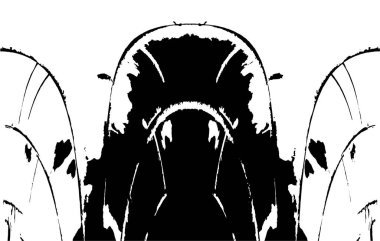 Siyah beyaz desenli sıkıntılı bir arkaplan.