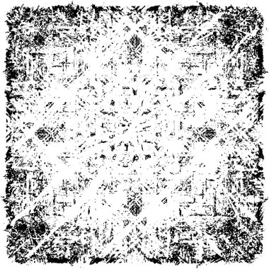 Siyah beyaz desenli sıkıntılı bir arkaplan.