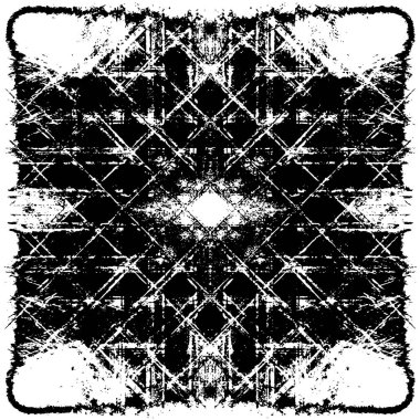 Siyah beyaz desenli sıkıntılı bir arkaplan.