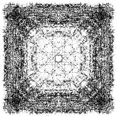 Siyah beyaz desenli sıkıntılı bir arkaplan.