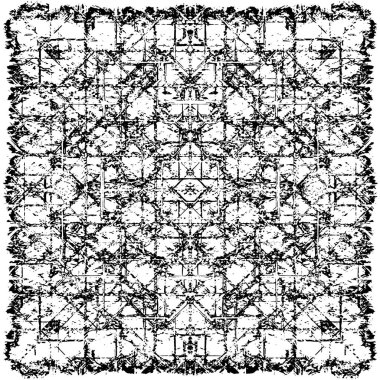 Siyah beyaz desenli sıkıntılı bir arkaplan.