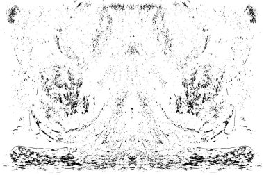 Grunge dikey olarak simetrik siyah beyaz doku. Tek renkli yıpranmış kaplama deseni. 