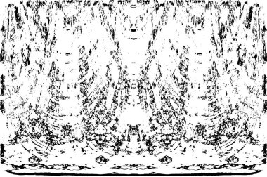 Grunge dikey olarak simetrik siyah beyaz doku. Tek renkli yıpranmış kaplama deseni. 