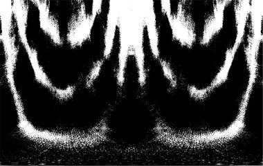 Grunge dikey olarak simetrik siyah beyaz doku. Tek renkli yıpranmış kaplama deseni. 