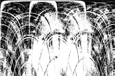 Grunge dikey olarak simetrik siyah beyaz doku. Tek renkli yıpranmış kaplama deseni. 