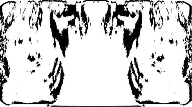 Grunge dikey olarak simetrik siyah beyaz doku. Tek renkli yıpranmış kaplama deseni. 