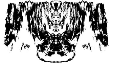 Grunge dikey olarak simetrik siyah beyaz doku. Tek renkli yıpranmış kaplama deseni. 