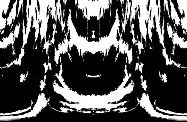 Grunge dikey olarak simetrik siyah beyaz doku. Tek renkli yıpranmış kaplama deseni. 