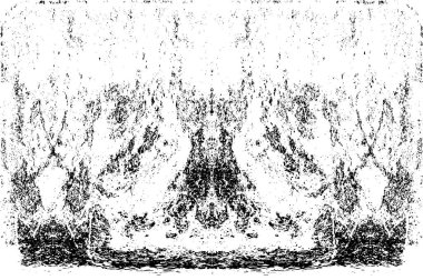 Grunge dikey olarak simetrik siyah beyaz doku. Tek renkli yıpranmış kaplama deseni. 