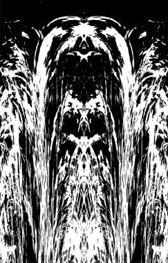 Siyah beyaz desenli sıkıntılı bir arkaplan.