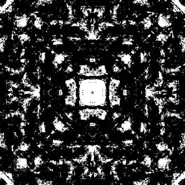 Siyah beyaz desenli sıkıntılı bir arkaplan.