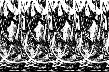 Siyah beyaz desenli sıkıntılı bir arkaplan.