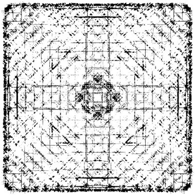 Siyah beyaz desenli sıkıntılı bir arkaplan.