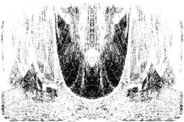 Grunge dikey olarak simetrik siyah beyaz doku. Tek renkli yıpranmış kaplama deseni. 