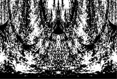 Grunge dikey olarak simetrik siyah beyaz doku. Tek renkli yıpranmış kaplama deseni. 