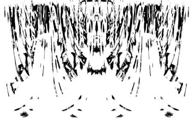 Grunge dikey olarak simetrik siyah beyaz doku. Tek renkli yıpranmış kaplama deseni. 