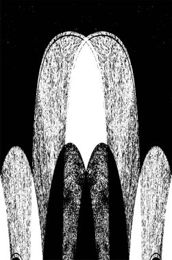 Grunge siyah beyaz desen. Monokrom parçacıkları soyut doku. Koyu tasarım arka plan yüzeyi.