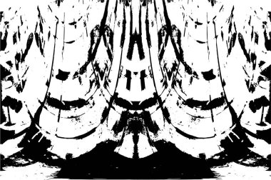 Grunge siyah beyaz desen. Monokrom parçacıkları soyut doku. Koyu tasarım arka plan yüzeyi.