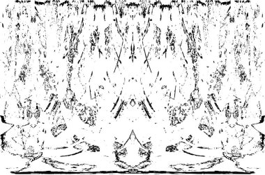 Grunge dikey olarak simetrik siyah beyaz doku. Tek renkli yıpranmış kaplama deseni. 